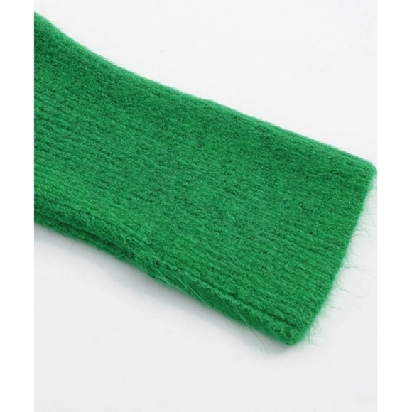 Forrest Green Knit Turtleneck Pullover Sweater Long Sleeve Drop Shoulder - Picture 12 of 17